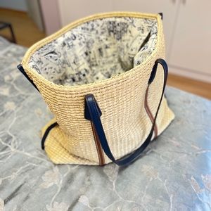 Tory Burch Perry Destination Straw Beach Tote